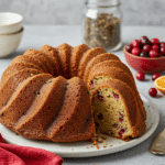Festive Wild Rice and Cranberry Bundt Cake