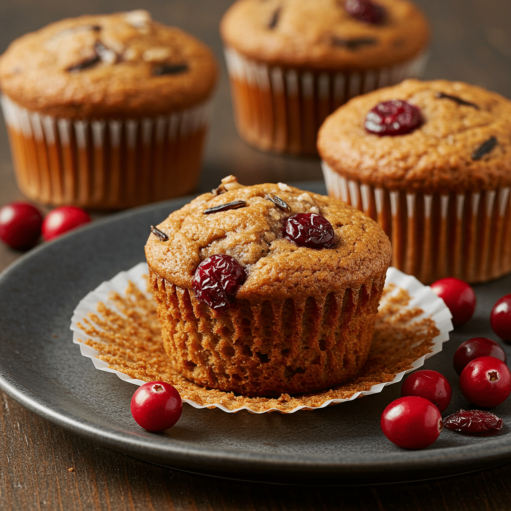 Wholesome Wild Rice Cranberry Muffins