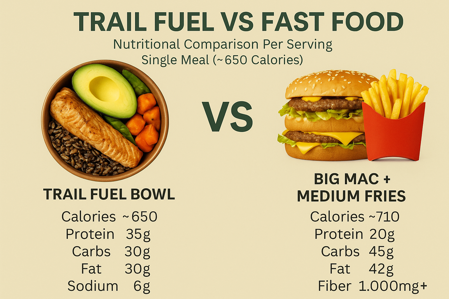 Wild Rice Trail Food vs Fast Food