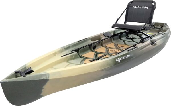 NuCanoe Unlimited 2025 Army Camo Kayak - Fishing, Hunting, and Backcountry Adventure Kayak